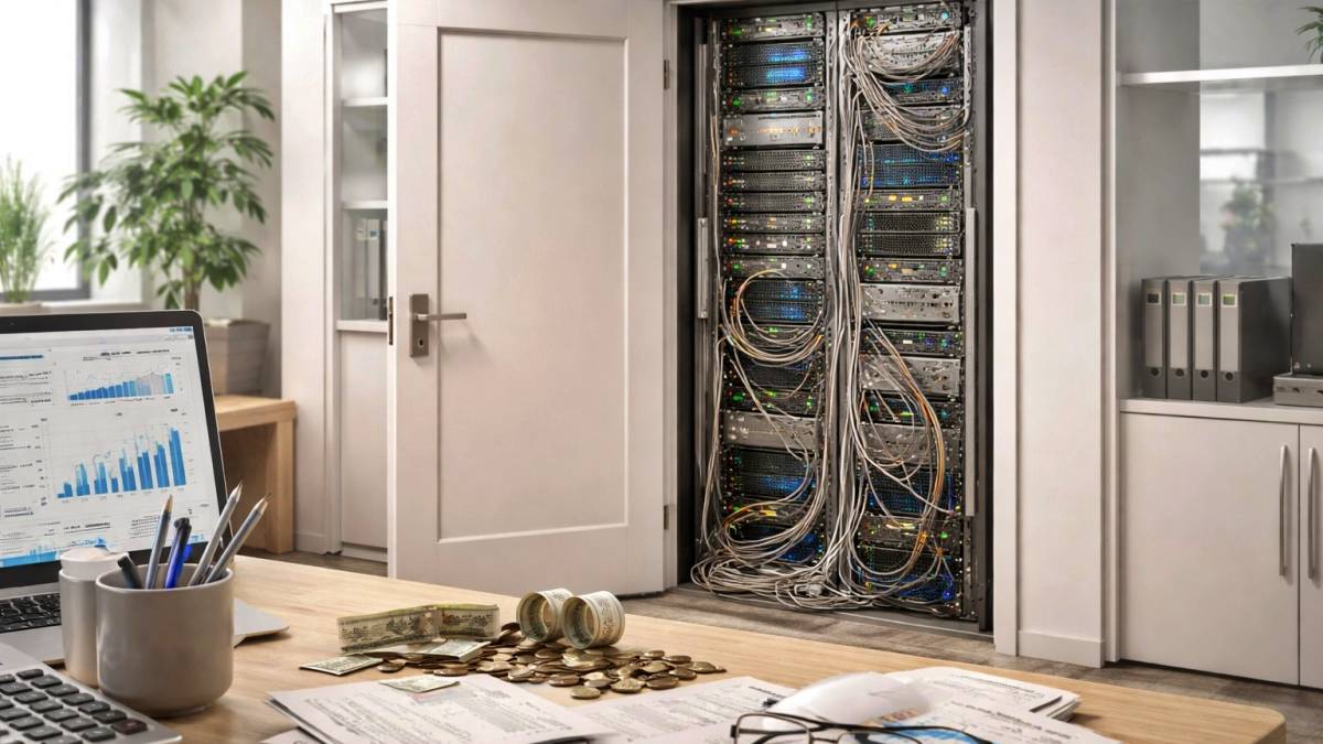 Overstuffed server closet