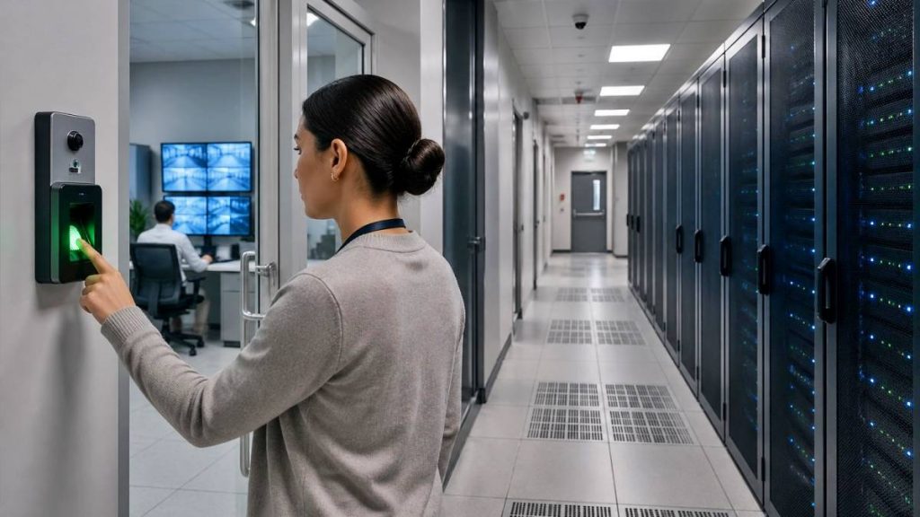 Biometrics for secure server room
