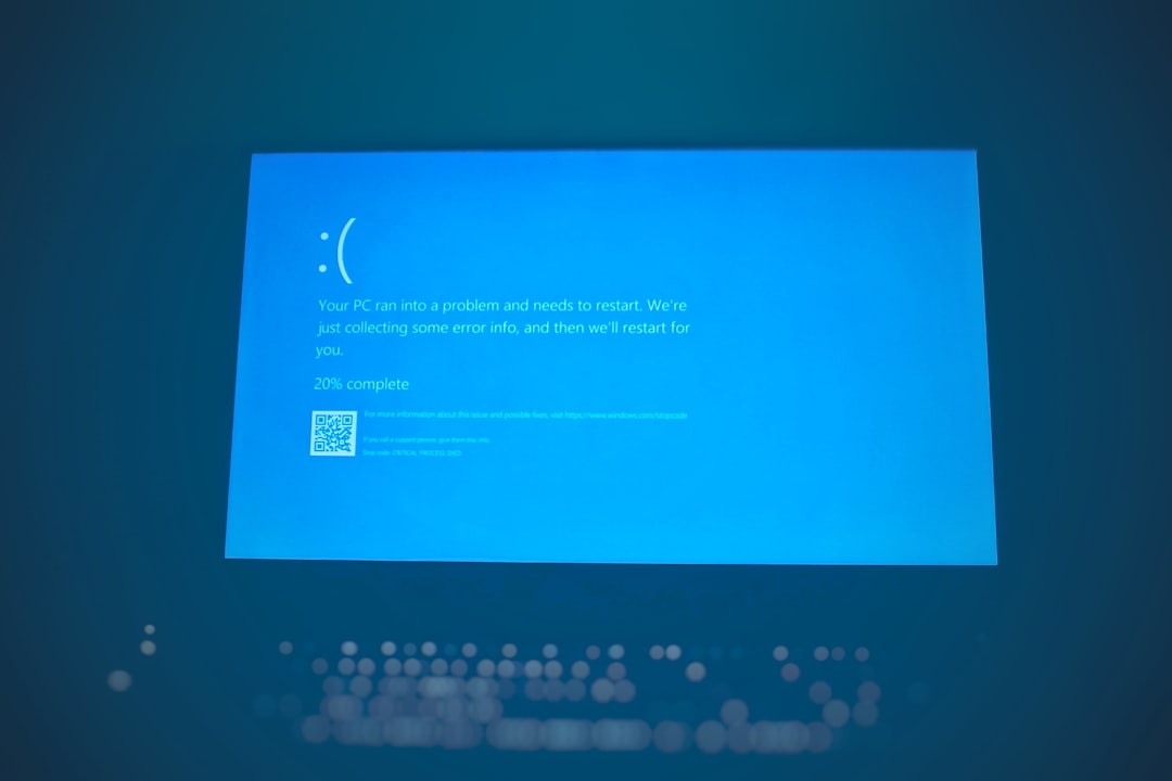 Computer screen showing OS error Computer screen showing OS error