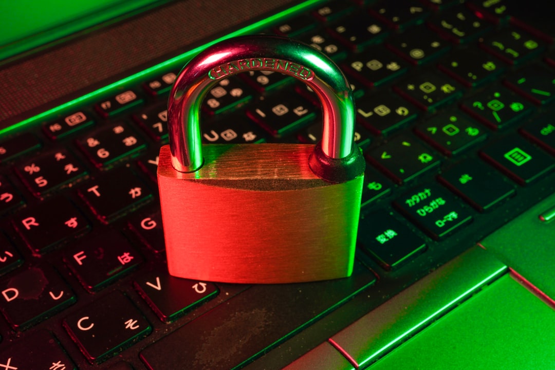 padlock on keyboard padlock on keyboard