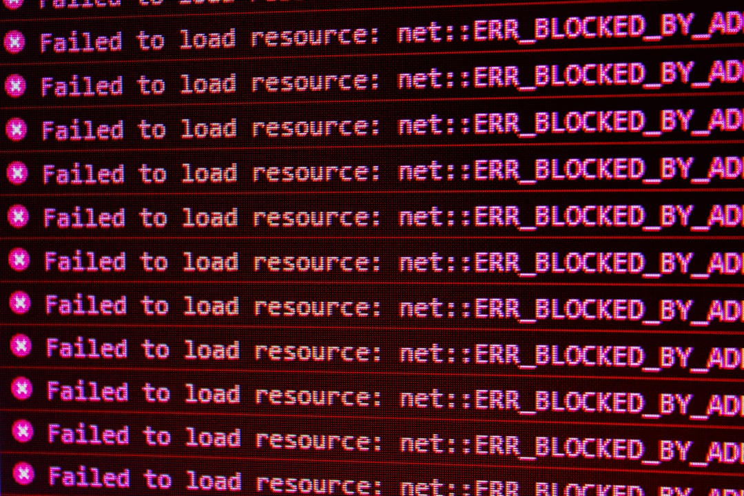 Computer screen showing error messages Computer screen showing error messages